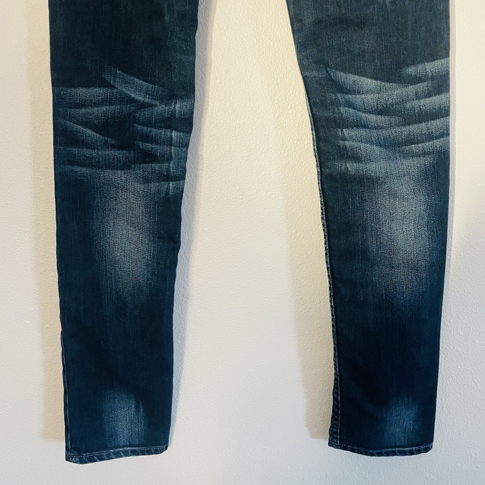 EUC Miss Me Nicole 5 Pocket‎ Low Rise Skinny Jeans Dark Wash Whiskered 25x30 - Picture 4 of 9